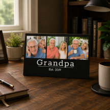 Modern Grandpa Est. Minimalist 3 Photo Collection