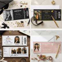Graduation Invitations Announcements Party Ticket
