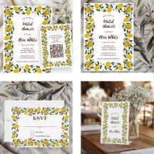 Lovely Lemons Bridal Shower Invitation Collection