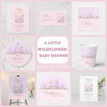 A LITTLE WILDFLOWER MODERN DELICATE BABYSHOWER