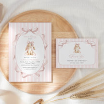 Bunny and Pink Stripes First Birthday Collection