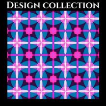 Retro 1960s Style in Pink, Purple, Blue and White