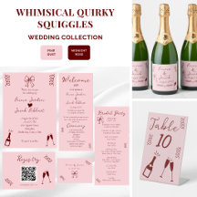 Whimsical Squiggles Modern Wedding Collection