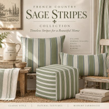 French Country Sage Stripes
