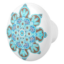Ceramic Knobs, with Tile Designs