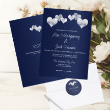 Elegant Navy White Wedding Stationery Collection