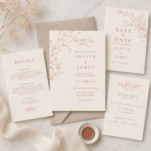 Terracotta Ivory Botanical Wedding Suite