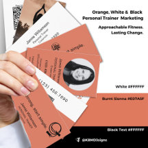 Orange Fitness Business Cards & Marketing