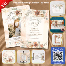 Burnt Orange Terracotta Pampas Grass Wedding 