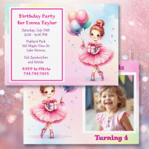 Cute Pink Ballerina Birthday Party