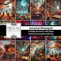 Autumnal Whimsigoth Paper Crafting Supplies 