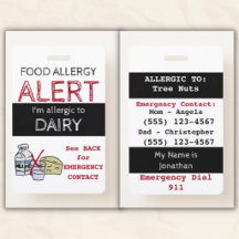Allergy Alert Badges