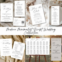 Modern Minimalist Script Wedding Collection