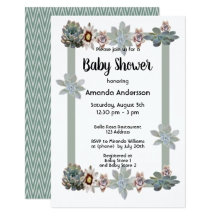 Succulent and cactus themed baby shower