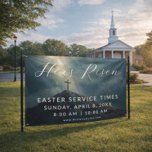 Church Easter Service Time Banners