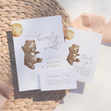 We Can Bearly Wait Teddy Bear Balloon Baby Shower