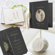 Black and Gold Daisy Wedding Suite