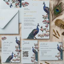 Elegant Peacock Garden Wedding Collection