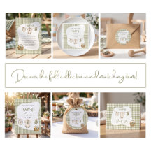 BBQ Baby Shower Sage Gingham Party Suite