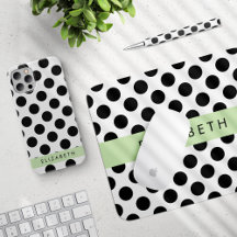 Polka Dots Pattern, Green - Home Decor Collection