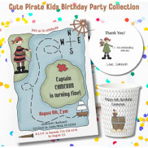 Cute Pirate Kids Birthday Party