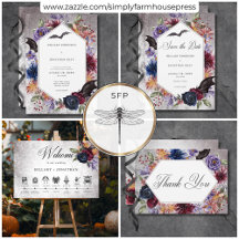 Rustic Gothic Colors Halloween Wedding