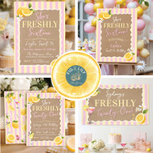 She's FRESHLY Lemons Citrus Pink & Yellow Birthday