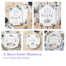 A berry sweet blueberry Baby Shower Suite