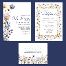Blue Wildflower Baby Shower Suite