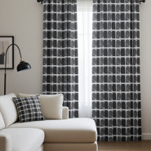 Modern Black and White Half Hearts Art