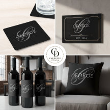 Classic Black Gray Monogram - Home Edition