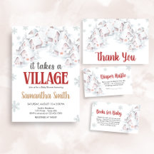 It Takes a Village Snowflakes Baby Shower   BS80