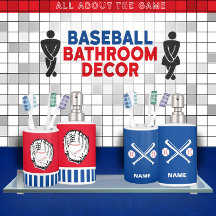 Baseball Bathroom Decor 