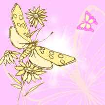 Pink Peach Butterfly Birthday Party Collection