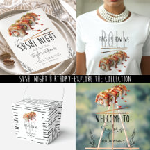 Sushi Birthday Modern Simple