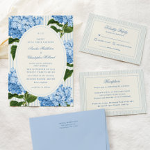 East Coast Blue Hydrangea Garden Wedding