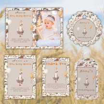 Floral One Silly Goose Boho 1st Birthday Party 