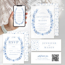 Navy blue wildflower rustic wedding