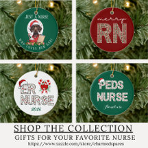 Personalized Cute Nurse Christmas Ornaments 