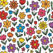Colorful Spring Flower Pattern