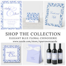 Chinoiserie Blue and White Wedding Suite