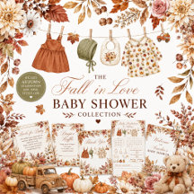Fall in Love Rustic Autumn Baby Shower Collection