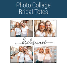 Photo Collage Bridal Totes