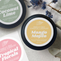 Modern simple candle tin stickers