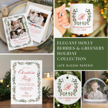Elegant Holly Berries and Greenery