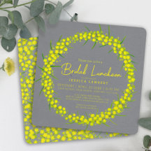 Acacia yellow wattle art bridal shower