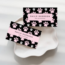 Pink and White Paws Business Cards Collection