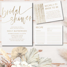 Modern Luxury Gold Script Bridal Shower