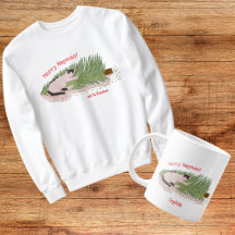 Cat Napping on Fallen Christmas Tree