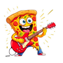 Rock ’n’ Roll Pizza – Funny Guitar-Playing Slice